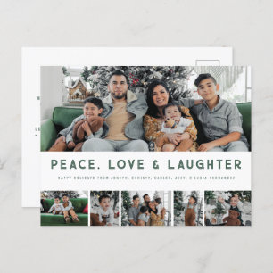 Carte Postale Peace, Love & Laughter MultiPhoto Ho