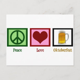 Carte Postale Peace Love Oktoberfest