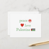 Peace Love Palestine Coeur et drapeau palestinien