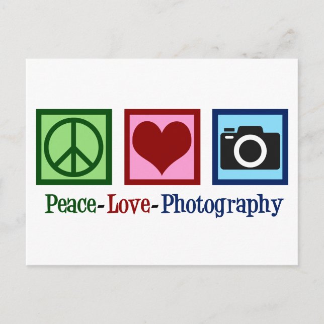 Carte Postale Peace Love Photography (Devant)