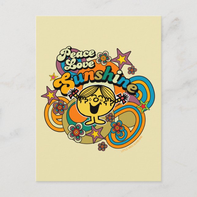 Carte Postale Peace Love Sunshine (Devant)