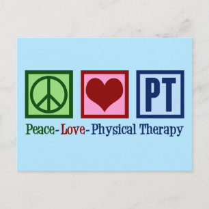 Carte Postale Peace Love Thérapie physique