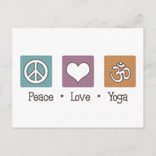 Carte Postale Peace Love Yoga