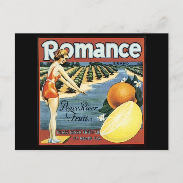 Carte Postale Peace River Fruit Company Crate Étiquette (Devant)
