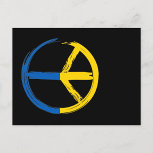 Carte Postale Peace sign, Peace For Ukraine