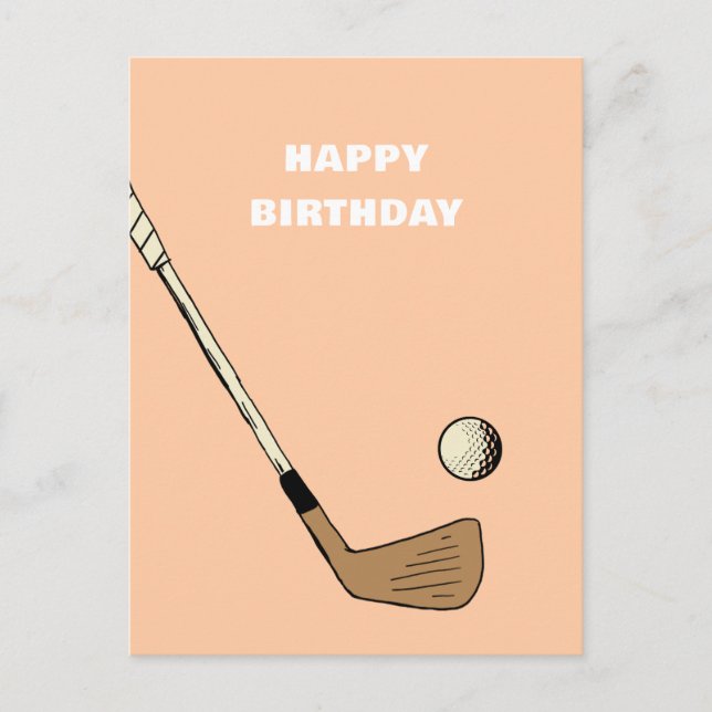 Carte Postale Peach Modern Golf Vintage (Devant)