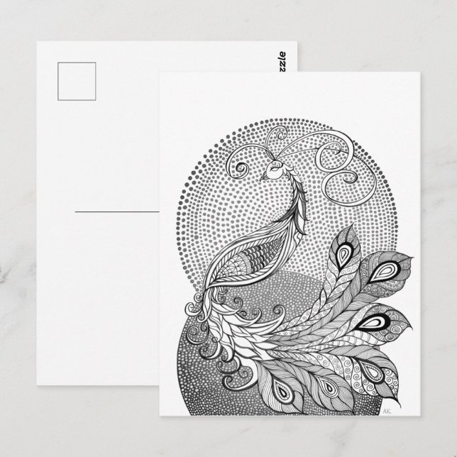 Carte Postale Peacock (Devant / Derrière)