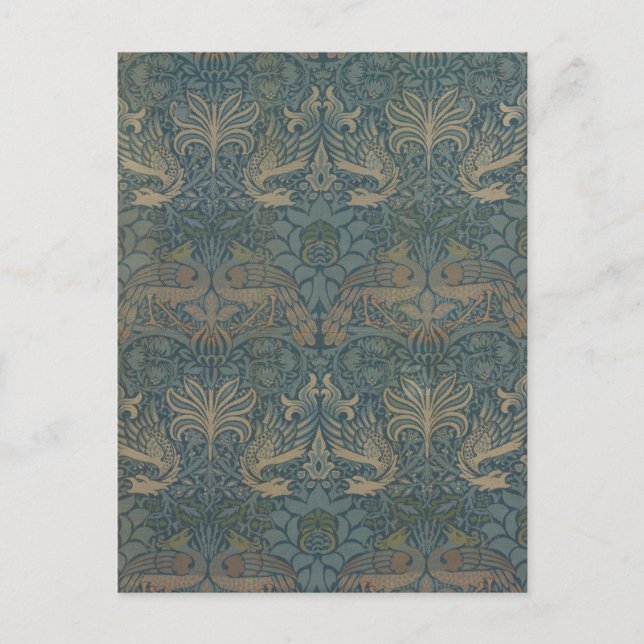 Carte Postale Peacock et Dragon par William Morris (Devant)