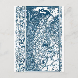Carte Postale Peacocks Art Nouveau