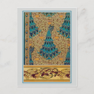 Carte Postale Peacocks Art Nouveau