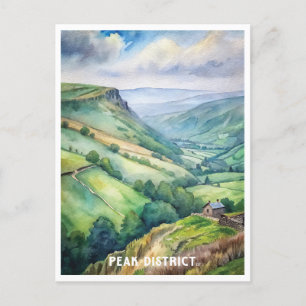 Carte Postale Peak District National Park Watercolor Peinture