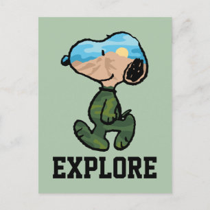 Carte Postale Peanuts Grand Snoopy de plein air