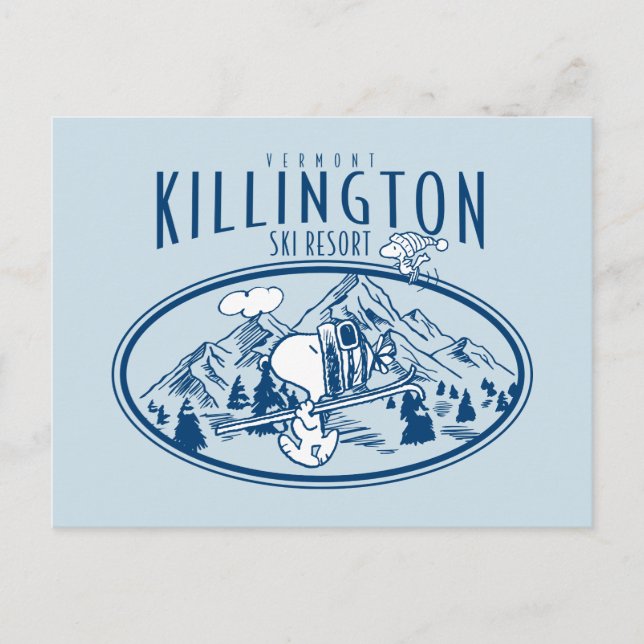Carte Postale Peanuts | Killington Ski Resort Vermont (Devant)