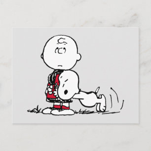 Carte Postale PEANUTS Motif Rouge & Noir