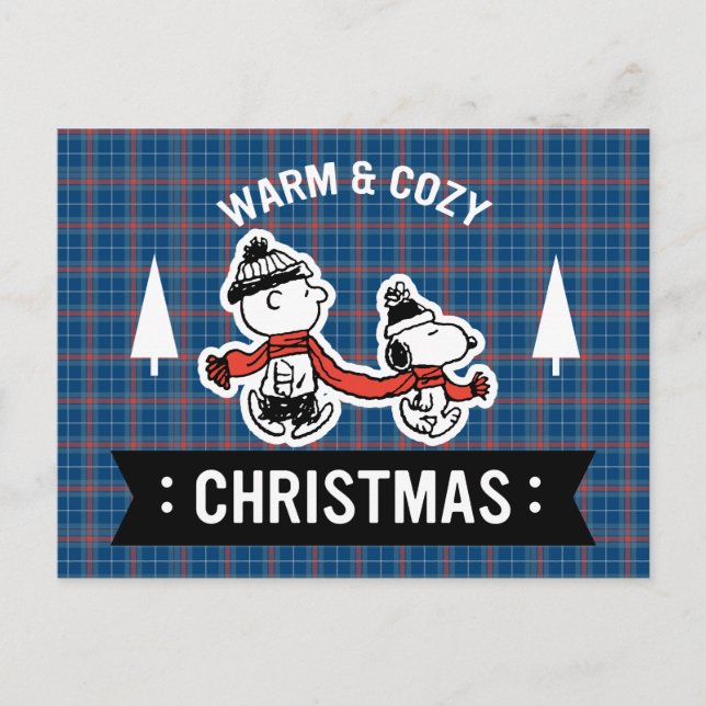 Carte Postale Peanuts | Snoopy & Charlie Brown Chauds et Confort (Devant)