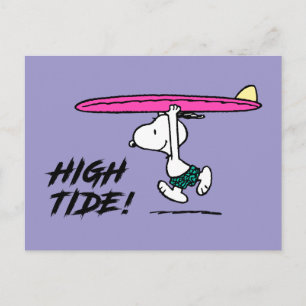 Carte Postale Peanuts   Snoopy courant vers la plage
