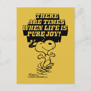 Carte Postale Peanuts Snoopy Joie Pure