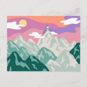 Carte Postale Peanuts   Snoopy & Troupe en Randonnée sur la Mont