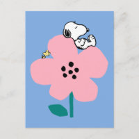 Peanuts | Snoopy & Woodstock font sur une fleur ro