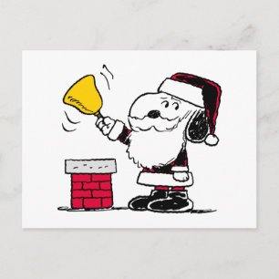 Carte Postale Peanuts   Snoopy & Woodstock Santa Sonneur