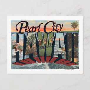 Carte Postale Pearl City, Hawaii - Scènes de grandes lettres