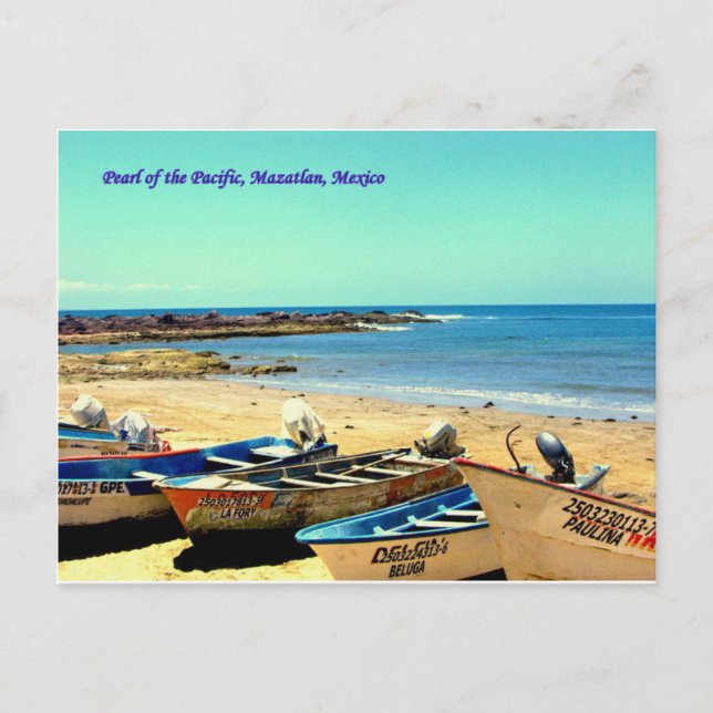 Carte Postale Pearl of the Pacific, Mazatlan Bateaux du Mexique (Devant)
