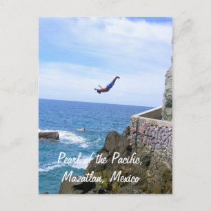 Carte Postale Pearl of the Pacific, Mazatlan Mexico Cliff Diver