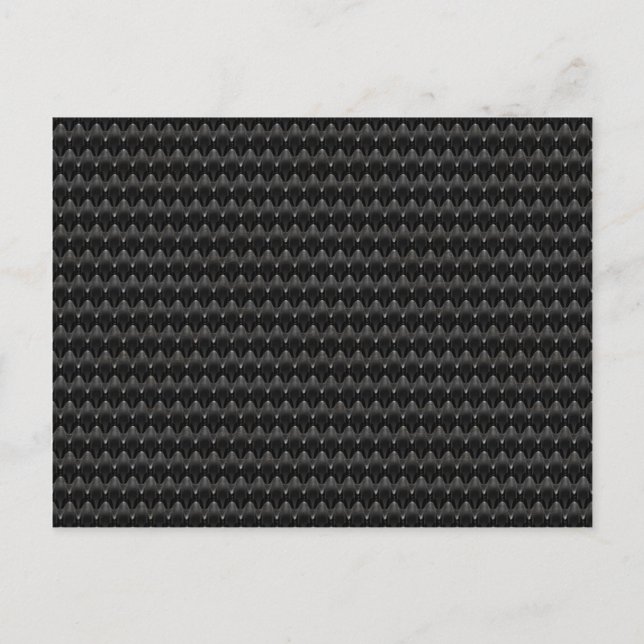 Carte Postale Peau Alien de fibre de carbone noire (Devant)