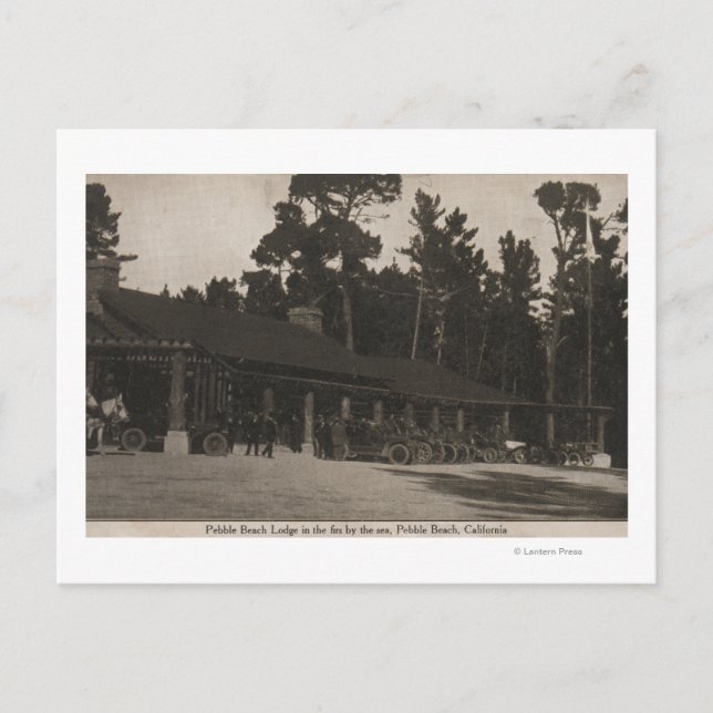 Carte Postale Pebble Beach, CA - Lodge in the Firs by the Sea (Devant)