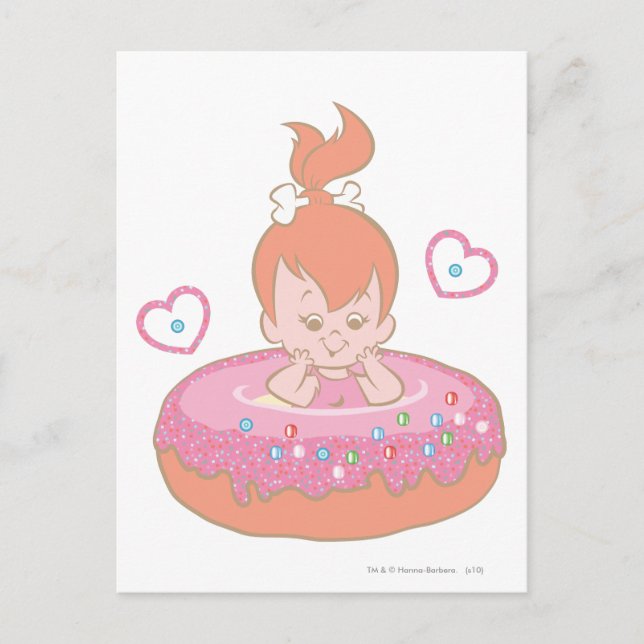 Carte Postale PEBBLES™ dans le Donut (Devant)