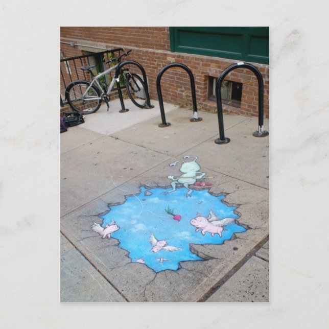 Carte Postale pêche à la porcelaine avec des betteraves (Devant)