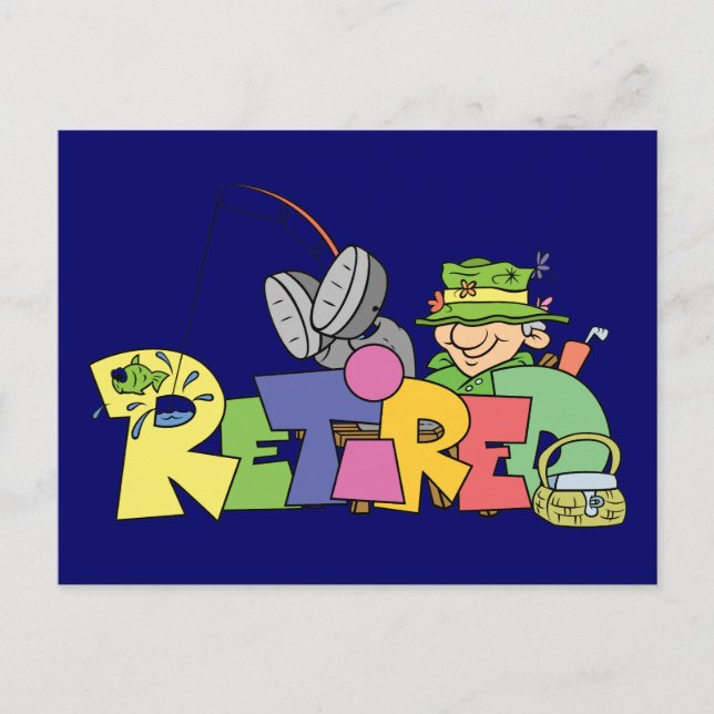 Carte Postale Pêche À La Retraite (Devant)