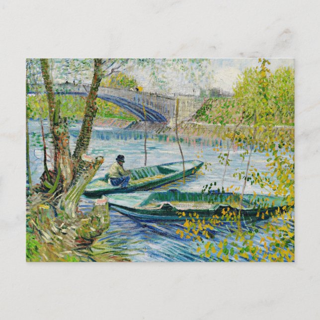 Carte Postale Pêche au printemps par Vincent van Gogh (Devant)