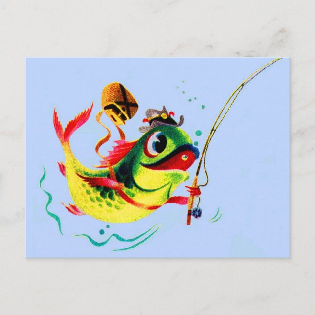 Carte Postale Pêche du poisson dans les années 1940 (Devant)