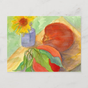 Carte Postale Pêche Fruit Fruit Faisy Aquarelle Faisy Art