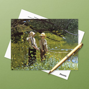 Carte Postale Pêche par le Pond Winslow Homer