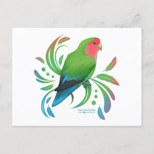 Carte Postale Pêche verte face à l'oiseau