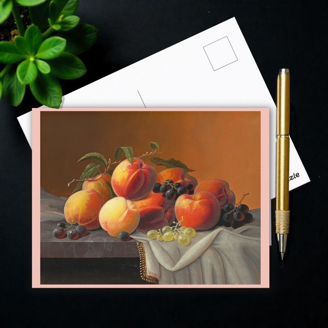 Carte Postale Pêches, raisins et pommes (Créateur téléchargé)