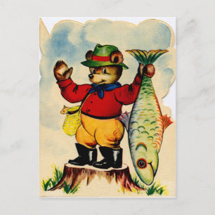 Carte Postale Pêcheur avec son Catch of the Day