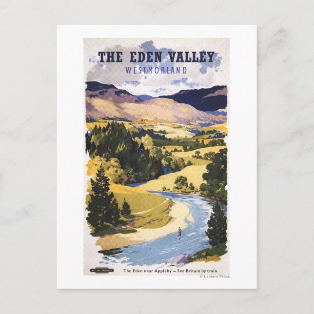 Carte Postale Pêcheur dans la vallée de l'Eden (Devant)
