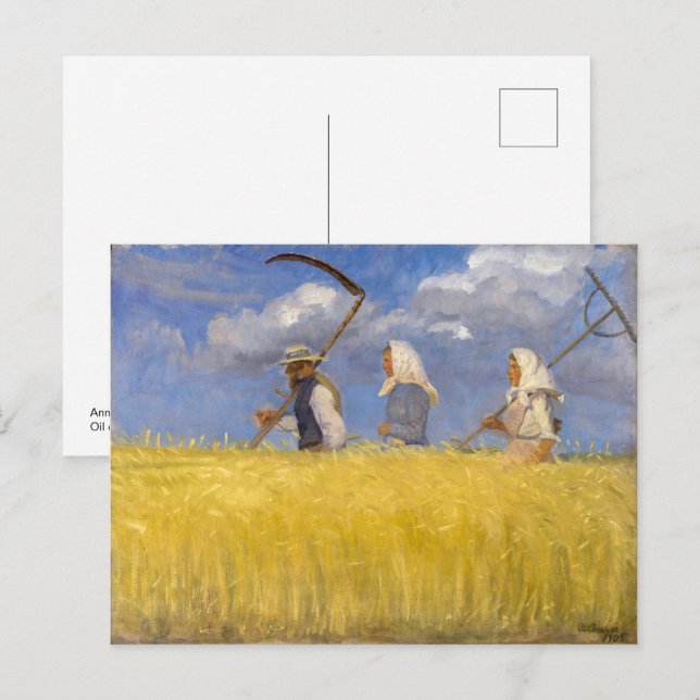 Carte Postale Pêcheurs | Anna Ancher | (Devant / Derrière)