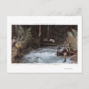 Carte Postale Pêcheurs Pêche à Commonwealth Creek