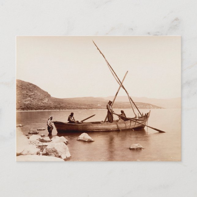 Carte Postale Pêcheurs sur la mer de Galilée (Devant)