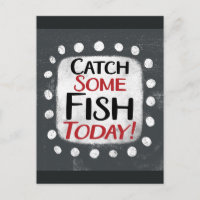 Carte postale « Pêchez du poisson aujourd'hui »
