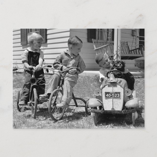 Carte Postale Pedal Power, années 1930 (Devant)