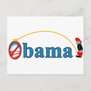 Carte Postale Pee sur Obama