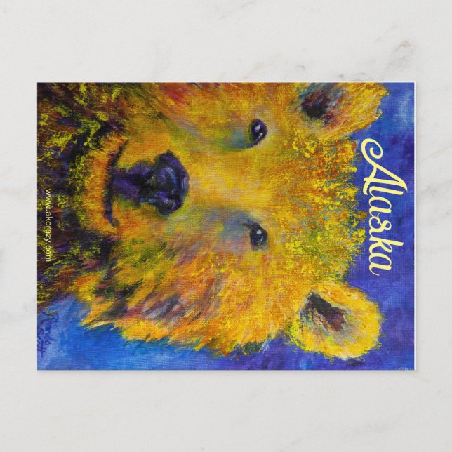 Carte postale Peek-a-Bear de l'Alaska (Devant)