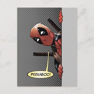 Carte Postale Peekaboo Deadpool