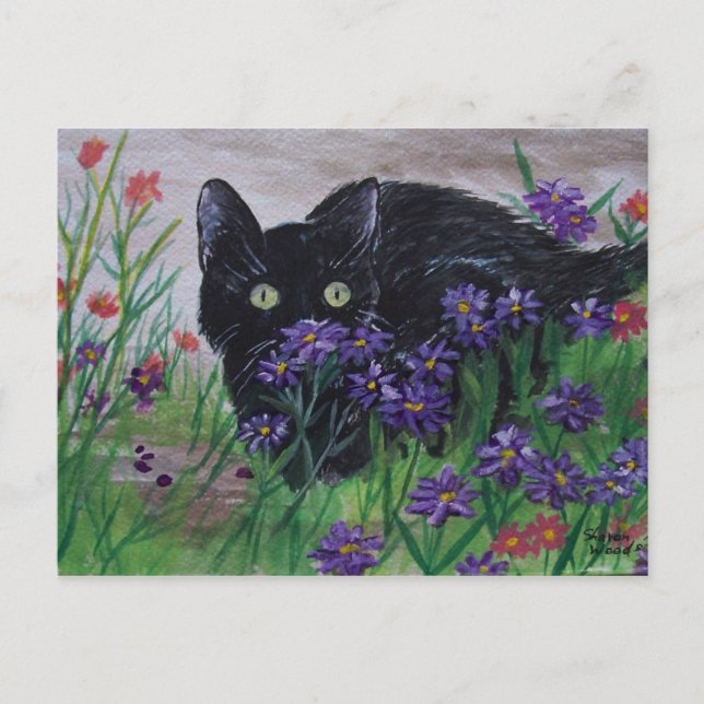 Carte postale Peeking Cat (Devant)