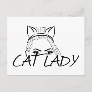Carte Postale Peeking Cat